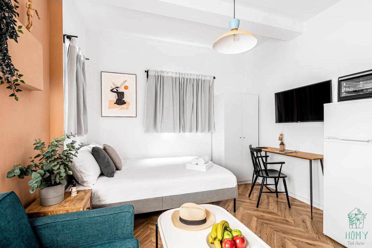 Stylish Studio Apartments On Dizengoff By Homy Tel Aviv Esterno foto